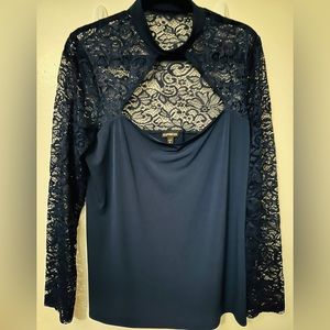 Express navy blue top